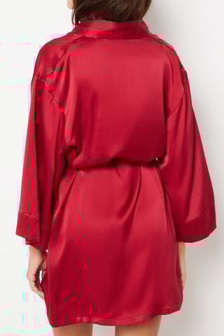 Déshabillé en soie Pearly - Rouge
