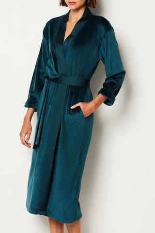 Déshabillé  - Warmy Chic -  Bleu canard