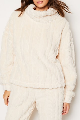 Sweat de pyjama  - Warmy Casual -  Écru