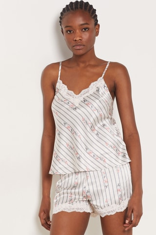 Haut de pyjama sans manches  - Harmony Boudoir -  Blanc