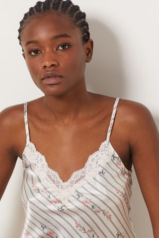 Haut de pyjama sans manches  - Harmony Boudoir -  Blanc