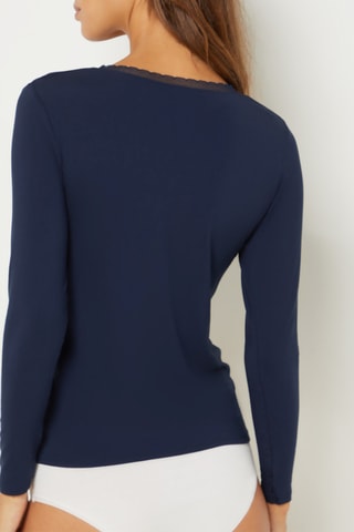 T-shirt de pyjama Warm - Bleu nuit