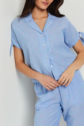 Chemise de pyjama Walk In Valensole - Bleu