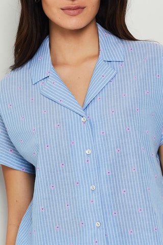 Chemise de pyjama Walk In Valensole - Bleu