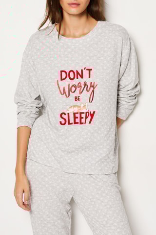 T-shirt de pyjama Gary -  Gris clair