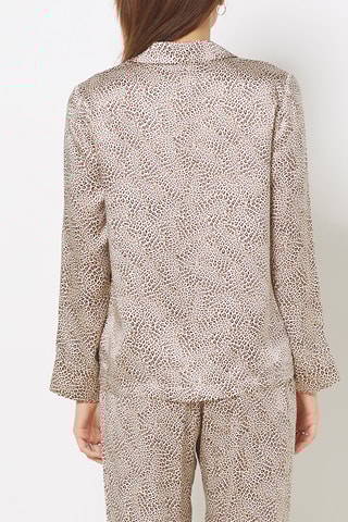 Chemise de pyjama en soie Pearly - Marron