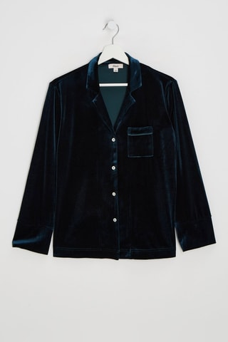 Chemise de pyjama en velours Belle - Vert