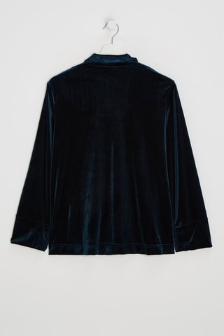 Chemise de pyjama en velours Belle - Vert