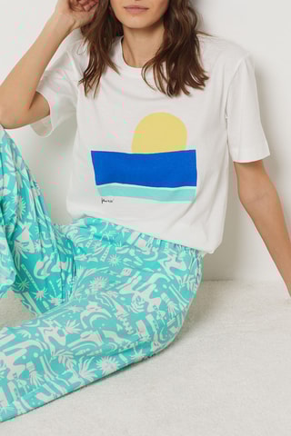 Pantalon de pyjama Gianna - Turquoise