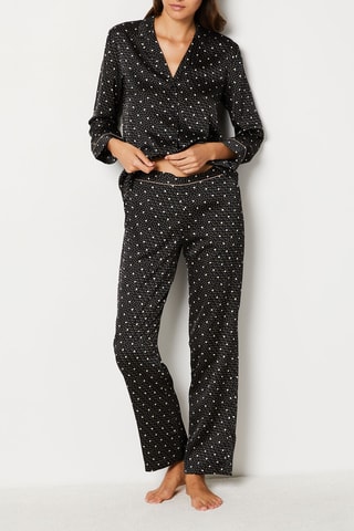 Pantalon de pyjama Polka Chic - Noir et blanc
