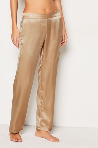 Pantalon de pyjama en soie Pearly - Saumon