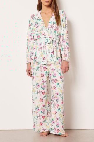 Pantalon de pyjama taille haute Orchid - Blanc