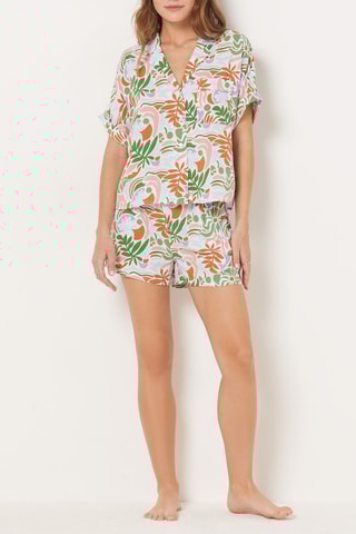 Short de pyjama taille haute Vaian - Moutarde