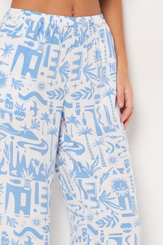 Pantalon de pyjama  - Greek Salad -  Blanc et bleu
