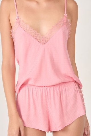 Short de pyjama plumetis Allusion - Rose