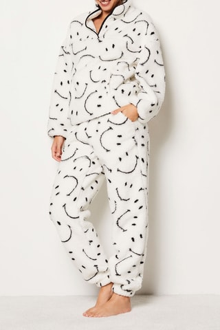 Pantalon de pyjama  - Smiley -  Écru