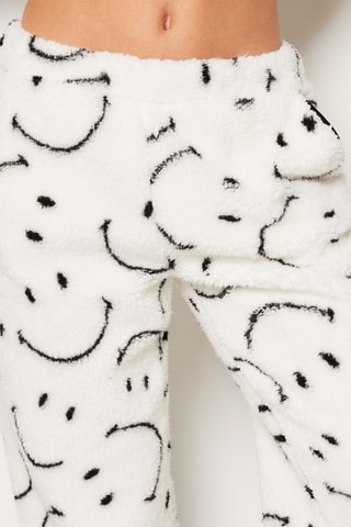 Pantalon de pyjama  - Smiley -  Écru