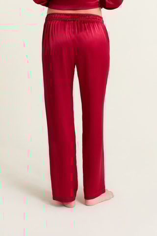 Pantalon de pyjama en soie Pearly - Rouge