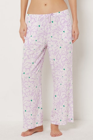 Pantalon de pyjama  - Palm Resort -  Lilas