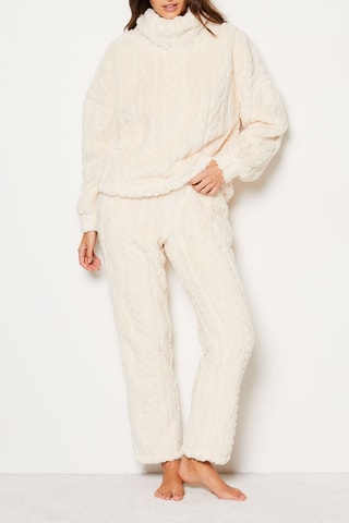 Pantalon de pyjama  - Warmy Casual -  Écru