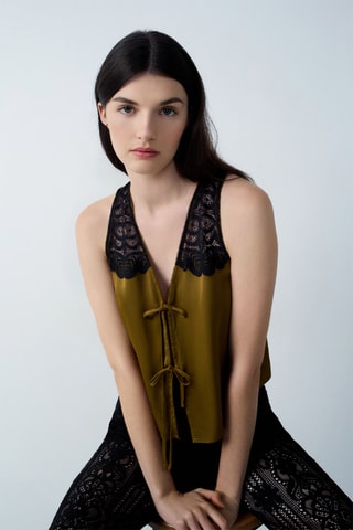 Top sans manches  - Modern Graphic -  Kaki