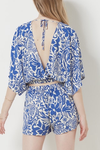 Top de pyjama Blue Amalfi Bleu roi