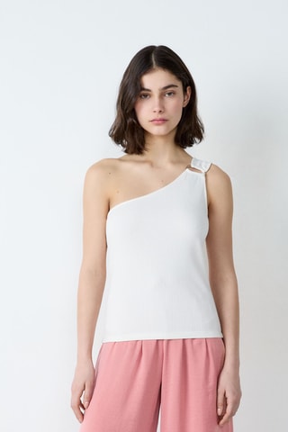 Top asymétrique Paco - Ecru