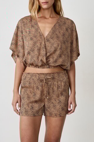Crop top Felica - Marron