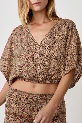 Crop top Felica - Marron