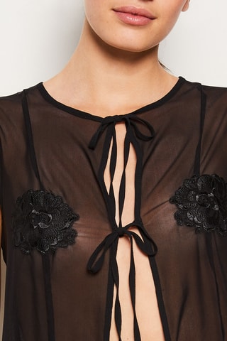 Top en tulle Sensuelle - Noir