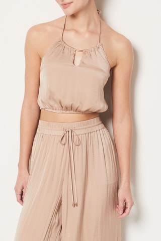 Crop top Cheeta - Beige