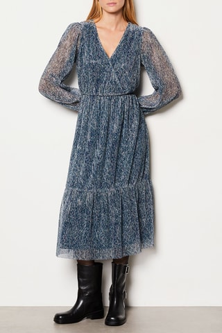 Robe midi Leonie - Bleu vert