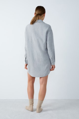 Robe chemise en lin Isame - Gris