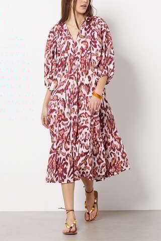 Robe Aliciimp - Rouge brique et blanc