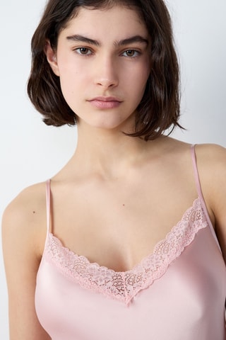 Nuisette en soie Milky - Saumon