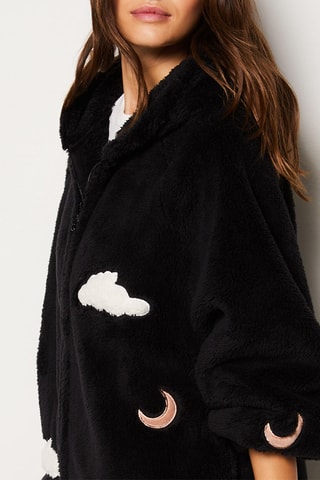 Kimono à capuche Milena - Noir