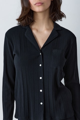 Chemisier de pyjama Coly - Noir