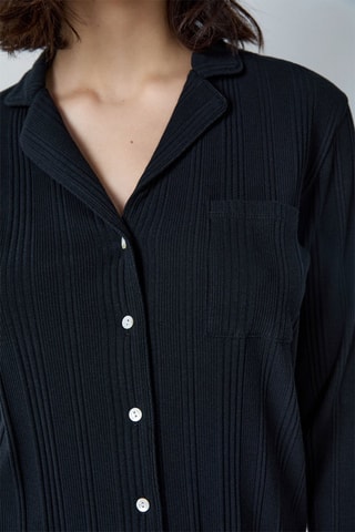 Chemisier de pyjama Coly - Noir