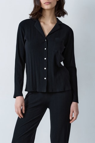Chemisier de pyjama Coly - Noir