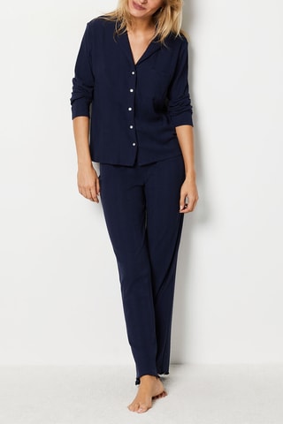 Chemisier de pyjama Coly - Bleu marine