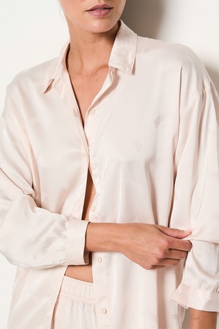 Chemisier Tiger Jacquard - Ecru