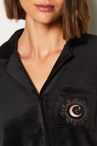 Chemisier en velours Marko - Noir