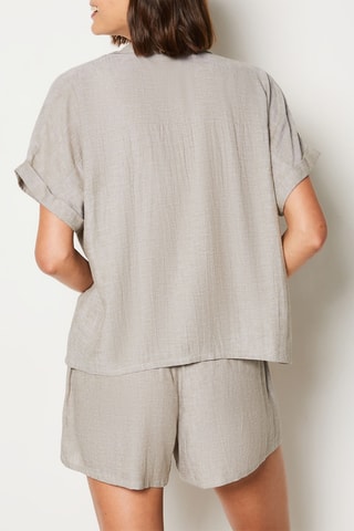 Chemisier de pyjama en lin Sonny - Kaki