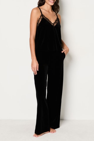 Caraco en velours Moira - Noir