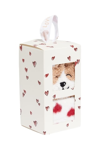 2 chaussettes Gabin - Camel et blanc