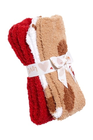 2 chaussettes Gouaf - Rouge et camel