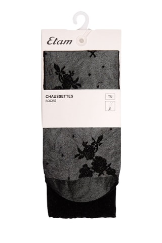 Chaussettes Glam Fleurs - Noir