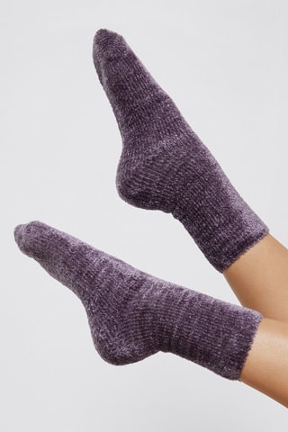 Chaussettes Satinenew - Mauve - Etam