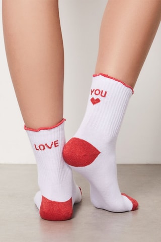 Chaussettes Gypsy - Blanc et rouge