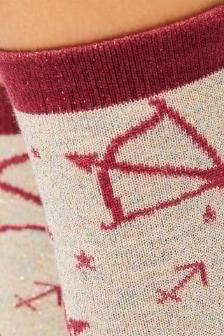 Chaussettes  - Fashion -  Gris et rouge